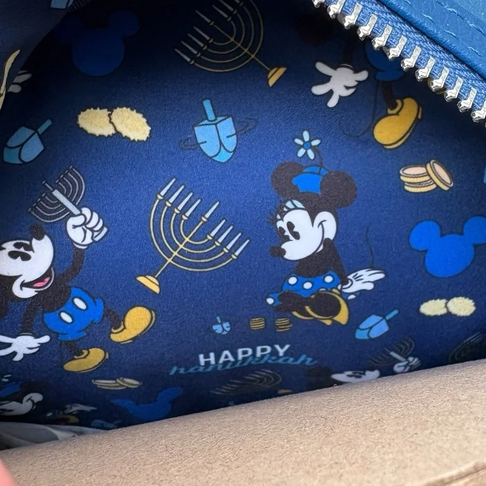 Loungefly Disney Mickey Minnie Hanukkah Menorah Light-Up Mini Backpack NWT